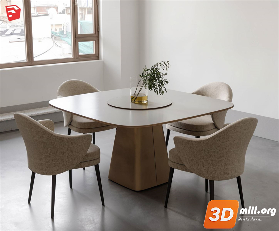 Dining Table Set Skp Files